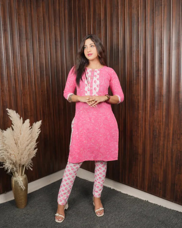 Elegant Kurti Pant Set