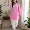 Pink Chikankari Kurti with Dhoti Set