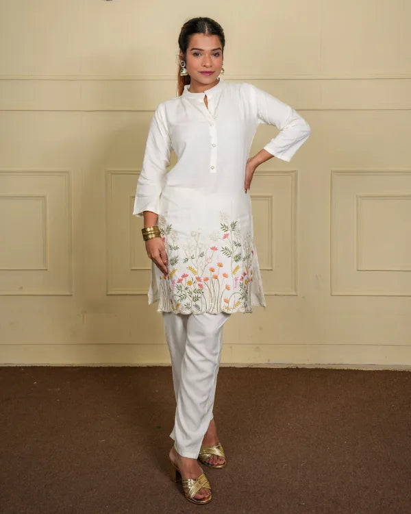 Floral Printed Kurta Set with Trousers