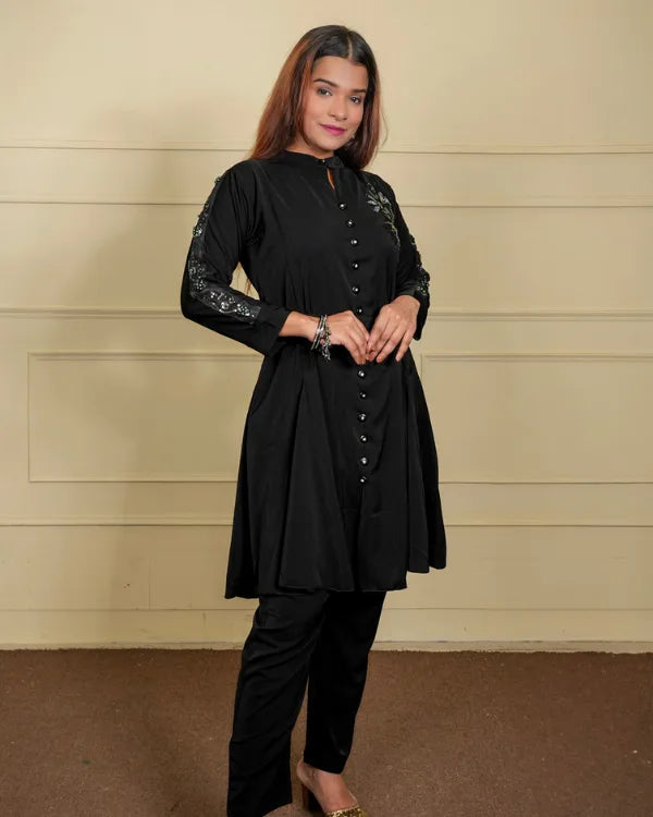 Embroidered Kurta Set with Trousers