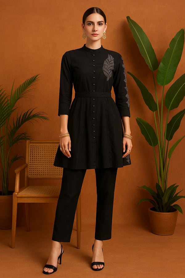 Embroidered Kurta Set with Trousers