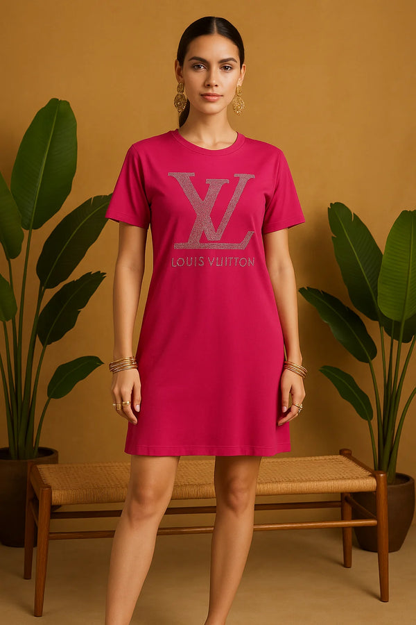 Logo Embellished T-Shirt Dress