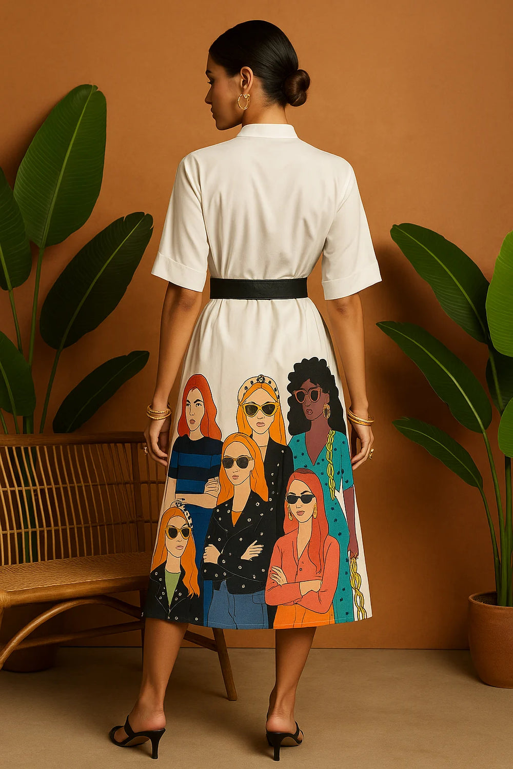 cartoon print t shirt dress Unique Graphic Women's T-shirt Dresses