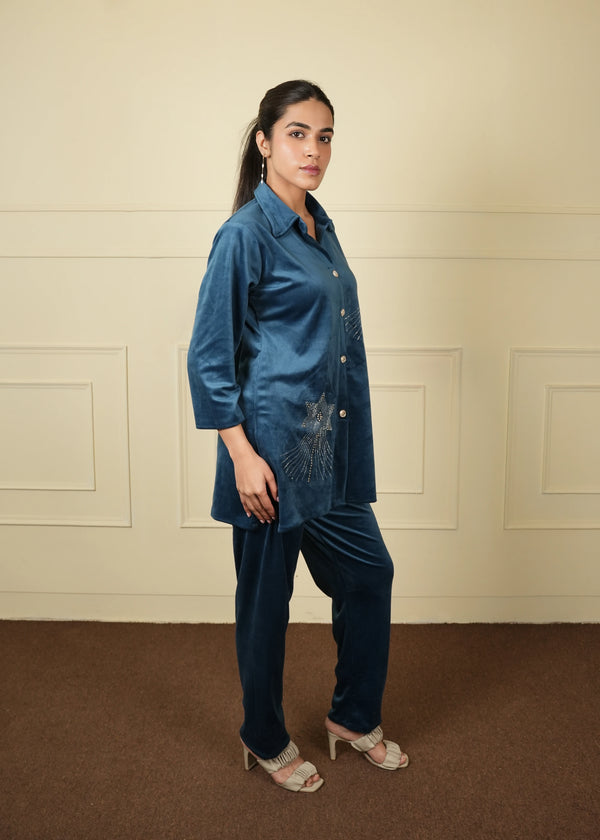 coat longTrouser woolen set