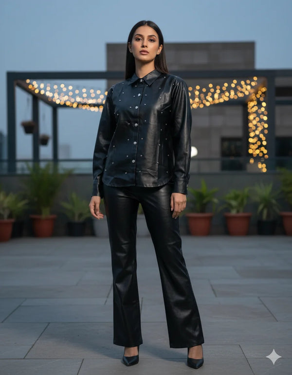 Women’s Cat Motif Co-ord Set (Top + Pants)