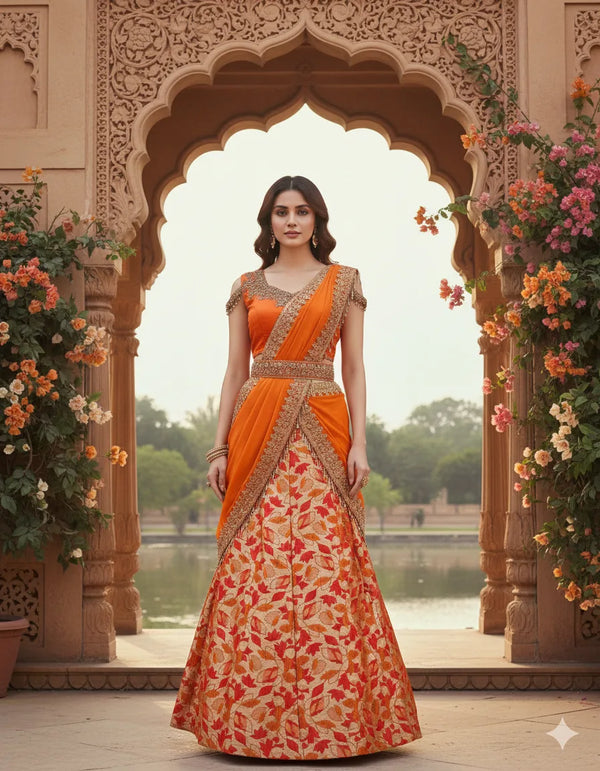 Women's Designer Embroidered Lehenga Set