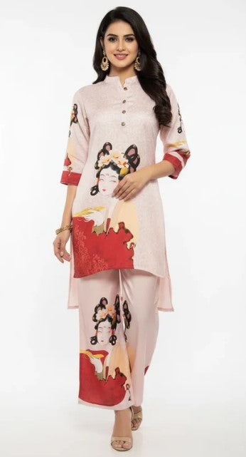 Multicolor Printed Co-ord Set For Women