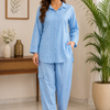 Powder Blue Chikankari Shirt with Cargo Pants